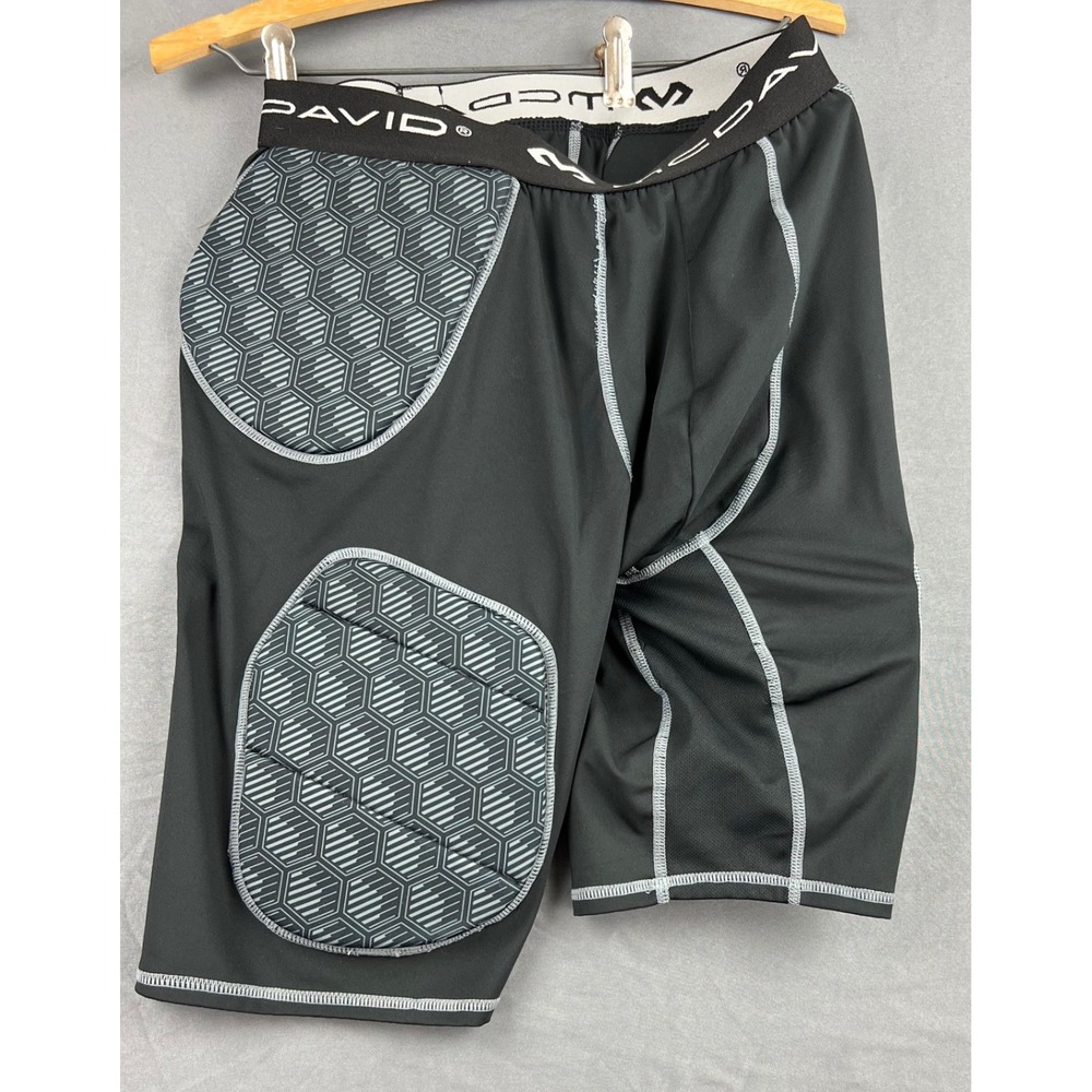 McDavid Padded Compression Shorts Men Large Black Good Football Hex Pad Athletic